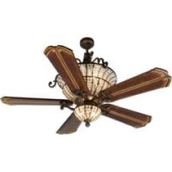 Craftmade K10662 Cortana 5 Blades 56" Indoor Ceiling Fan with Halogen Light Kit in Walnut