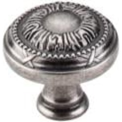 Top Knobs M959 Edwardian 1 1/8" Zinc Alloy Mushroom Shaped Ribbon Cabinet Knob in Pewter Antique