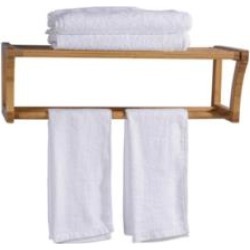 Barclay TRK502 25 1/4" Bamboo Wall Mount Towel Rack