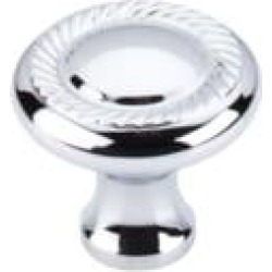 Top Knobs M325 Somerset II 1 1/4" Brass Mushroom Shaped Swirl Cut Cabinet Knob in Polished Chrome
