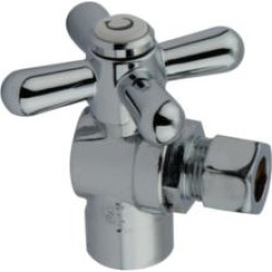 Kingston Brass CC4320X Vintage 3/8" OD Compression Angle Shut-off Valve with Metal Cross Handle