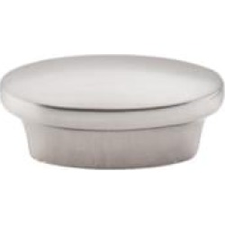 Top Knobs M521 Nouveau II 1 5/8" Zinc Alloy Oval Shaped Cabinet Knob in Brushed Satin Nickel
