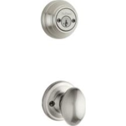 Kwikset 967L Signature Laurel 2 5/8" Double Cylinder Interior Pack Knob Entry Set
