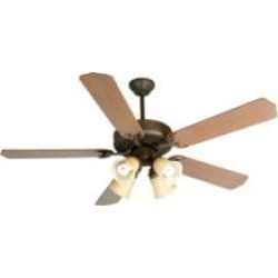 Craftmade K10633 Pro Builder 204 5 Blades 52" Indoor Ceiling Fan with Fluorescent Light Kit in Washed Walnut Birch