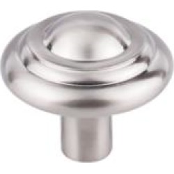 Top Knobs M2035 Aspen II 1 3/4" Cast Bronze Mushroom Shaped Button Cabinet Knob in Brushed Satin Nickel