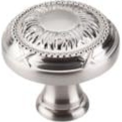 Top Knobs M1621 Edwardian 1 1/8" Zinc Alloy Mushroom Shaped Ribbon Cabinet Knob in Brushed Satin Nickel