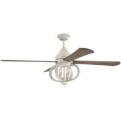 Craftmade AUG60CW4 Augusta 4 Blades 60" Indoor Ceiling Fan with Lighting Kit and Remote Control in White