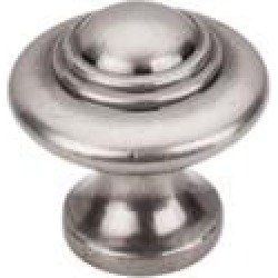 Top Knobs M14 Britannia 1 1/4" Brass Mushroom Shaped Ascot Cabinet Knob in Pewter Antique
