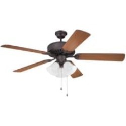Craftmade K11111 Pro Builder 205 5 Blades 52" Indoor Ceiling Fan with Incandescent Light Kit in Walnut