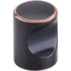 Top Knobs M1860 Nouveau 3/4" Zinc Alloy Cylindrical Shaped Indent Cabinet Knob in Tuscan Bronze