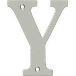 Deltana RL4Y 3 1/2" Solid Brass Residential Letter "Y"