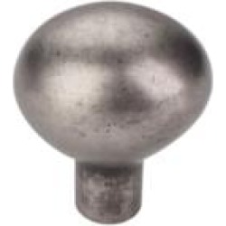 Top Knobs M1530 Aspen 1 1/2" Cast Bronze Oval Shaped Cabinet Knob in Silicon Bronze Light