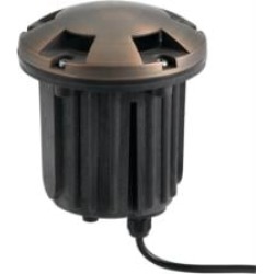 Kichler 15498CBR 1 Light 4 1/4" 12V MR16 Incandescent Beacon In Ground Landscape Accent Light in Centennial Brass