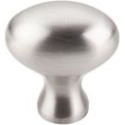 Top Knobs M370 Somerset II 1 1/4" Brass Egg Shaped Cabinet Knob in Brushed Satin Nickel