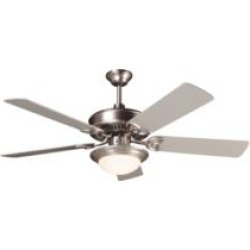 Craftmade K10675 CXL 5 Blades 52" Indoor Ceiling Fan with CFL Light Kit in Brushed Nickel