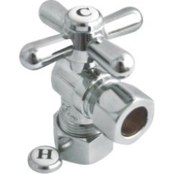 Kingston Brass CC5440X Vintage 1/2" OD Compression Angle Shut-off Valve with Metal Cross Handle