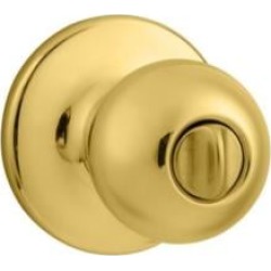 Kwikset 979P-3S Polo 2 5/8" Double Cylinder Interior Pack Knob Entry Set for Montara Handleset with SmartKey in Polished Brass