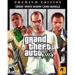 Digital Grand Theft Auto V: Premium Edition and Great White Shark Card Bundle PC Games Rockstar Games GameStop found on GamingScroll.com from Game Stop US for $44.97