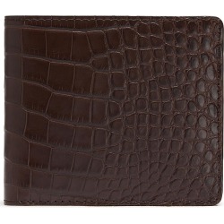 'Hipster' alligator leather bi fold wallet