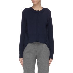 A-line frayed hem sweater