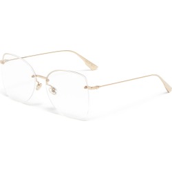 'Stellaire' rimless metal cat eye optical glasses