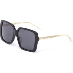Logo acetate square sunglasses