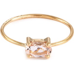 Morganite 9k yellow gold ring