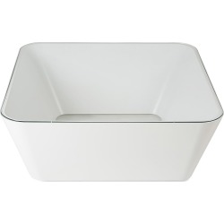 Zero-In Coffee Table - White/Transparent Glass