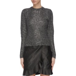 Sequin crewneck sweater