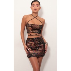 Eva Dragon Fruit Sequin Set