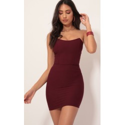 Maclaine Edge Dress in Wine