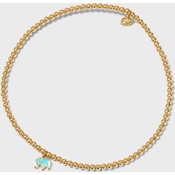 2mm Gold Bead Bracelet with Turquoise Enamel Elephant Charm found on Bargain Bro from neimanmarcus.com for USD $243.20