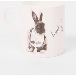 'Lucky Rabbit' Print Bone China Mug