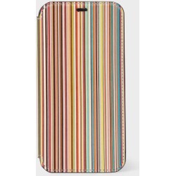 'Signature Stripe' Leather iPhone 11 Pro Wallet Case