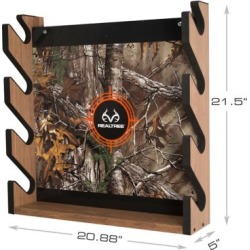 Rush Creek Creations Realtree Camo 4-Gun Wall Storage Rack