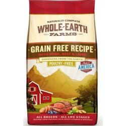 Whole Earth Farms Grain Free Pork, Beef and Lamb Recipe Dry Dog Food, 12 lb. Bag