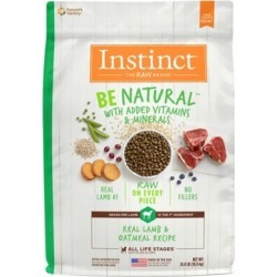Instinct Be Natural Lamb & Oatmeal Recipe Natural Dry Dog Food, 24 lb.