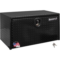 Buyers Products 14 in. x 12 in. x 24 in. Black Diamond Tread Aluminum Underbody Truck Box