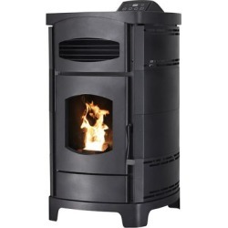 Ashley Pellet Stove with Polished Black Curved Sides; 2;200 sq. ft.