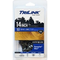 TriLink Saw Chain 14 in. Semi Chisel Saw Chain; 3/8 in. LP Pitch; .050 in. Gauge; 53 DL