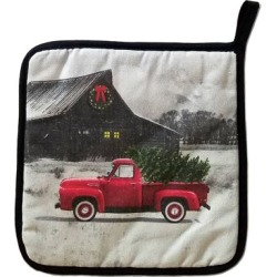 Cowboy Living Red Truck Christmas Hot Pad, 8609