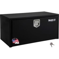 Buyers Products 14 in. x 16 in. x 24 in. Black Steel Underbody Truck Box with Paddle Latch