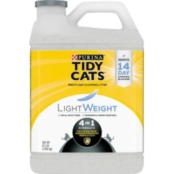 Tidy Cats Clumping Litter LightWeight 4-in-1 Strength for Multiple Cats; 8.5 lb. Plastic Jug