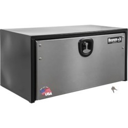 Buyers Products 24 in. x 24 in. x 36 in. Black Steel Truck Box with Stainless Steel Door