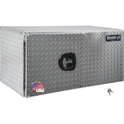Buyers Products 24 in. x 24 in. x 48 in. Diamond Tread Aluminum Underbody Truck Box with Barn Door