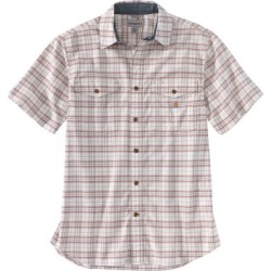 Carhartt Men's Rugged Flex Relaxed Fit Short-Sleeve Plaid Shirt, Cotton, Spandex Poplin found on Bargain Bro from Tractor Supply for USD $34.19