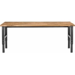 Gladiator 8 ft. Adjustable Height Hardwood Workbench with Hammered Granite Finish; 98 in. W x 24 in. D x 29-42 in. H