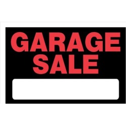 Hillman "Garage Sale" Sign, 8 in. x 12 in.