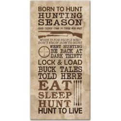 Designs Direct Hunting Season Words 10x20 Canvas Wall Art