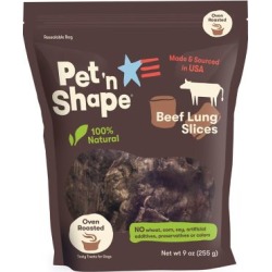 Pet 'n Shape Natural Beef Lung Slices; 9 oz. Bag